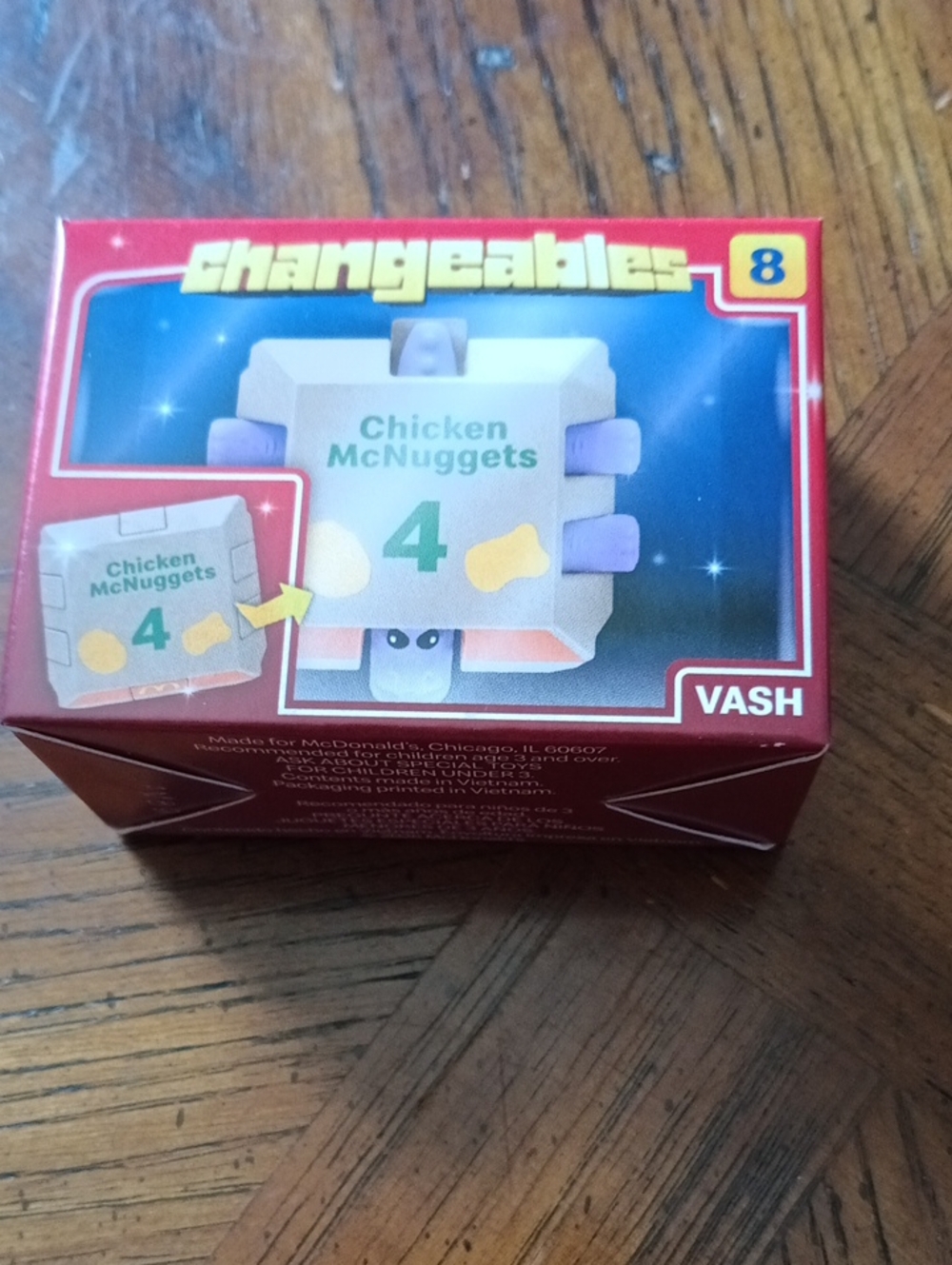 McDonald's Changeables Chicken McNuggets Toy - Red and Blue